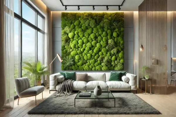 Musgos Estabilizados para Criar Painéis Verdes Decorativos